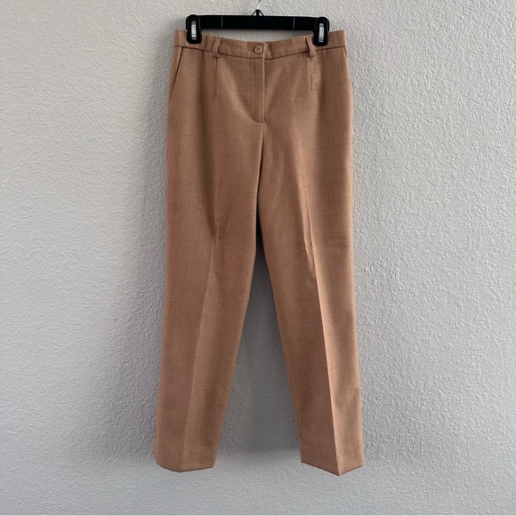 Pendleton Pants - Pendleton Wool Pants Women 4 Tan Camel Straight Leg Dress Trousers USA Made